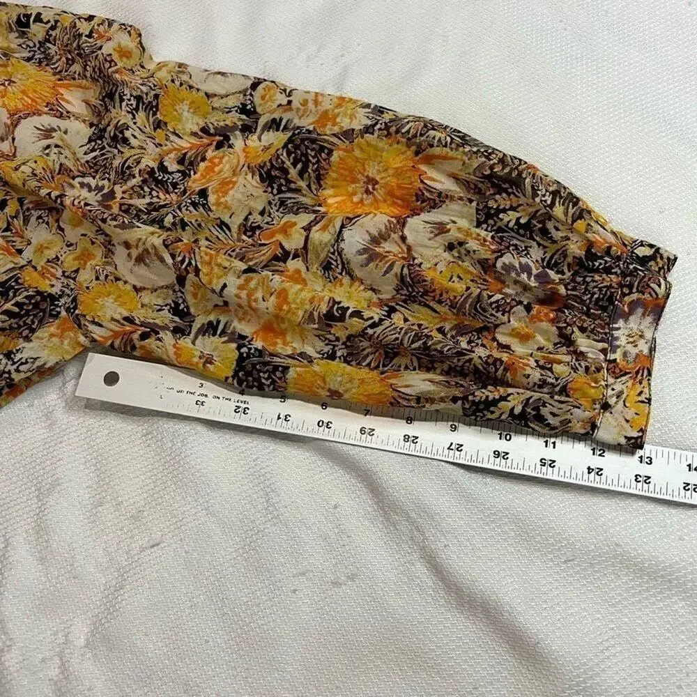 We The Free Free People Cool‎ Meadow Printed Top Long Sleeve Blouse